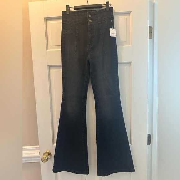 Free People Light Black Flare Jeans - Picture 7 of 10